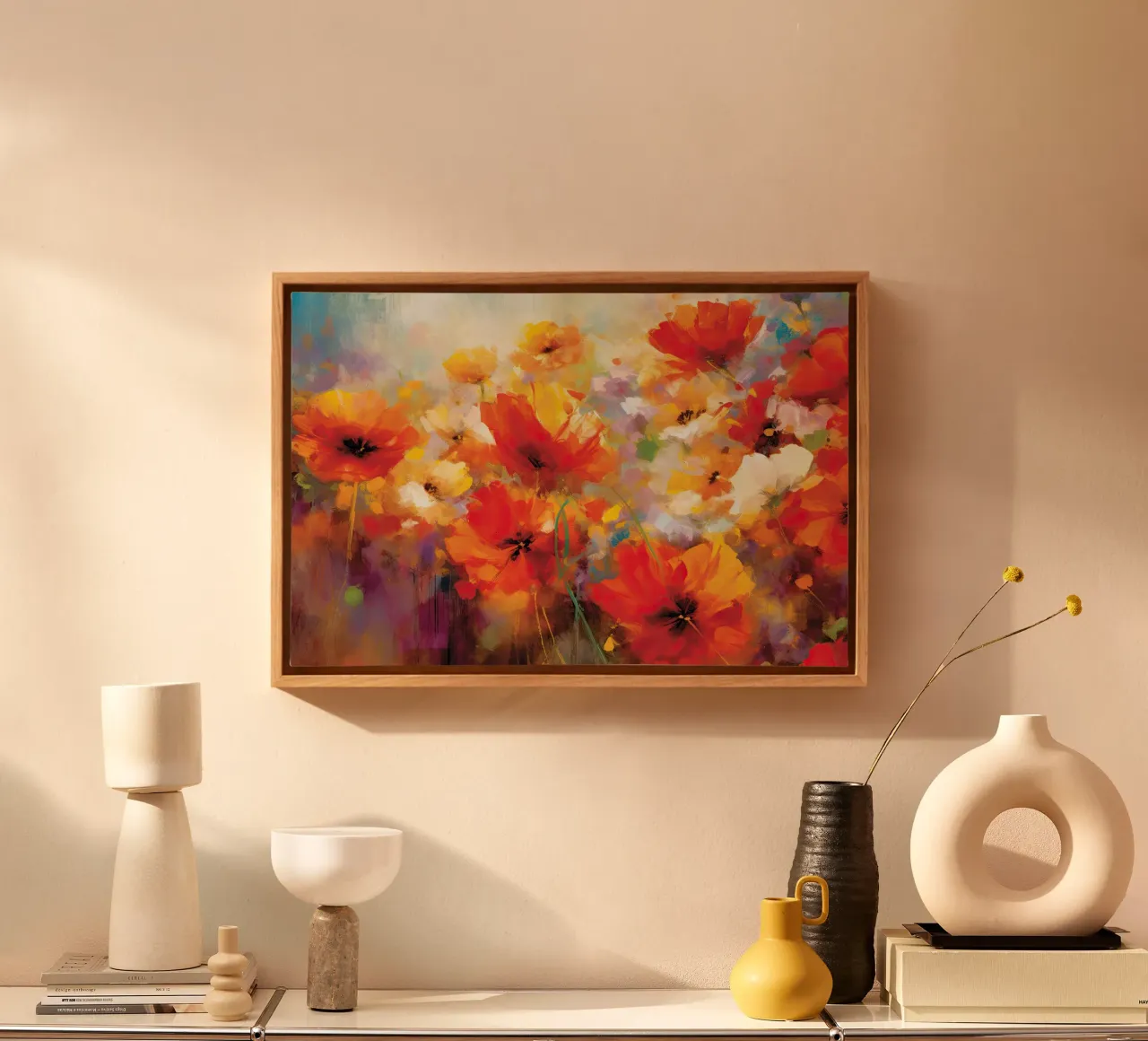 Muurkunst van Imagine canvas met Baklijst van Imagine