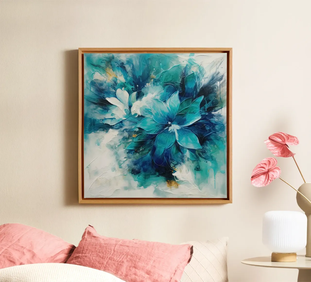 Muurkunst van Imagine canvas met Baklijst van Imagine