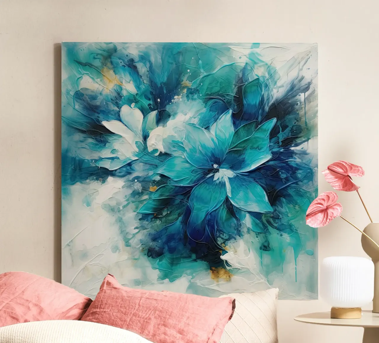 Muurkunst van Imagine canvas met Baklijst van Imagine