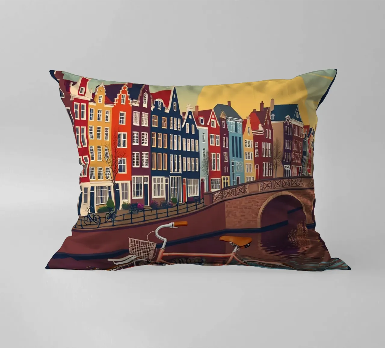 Amsterdam - Paesi Bassi Viaggio d'epoca cuscino da HicksShop