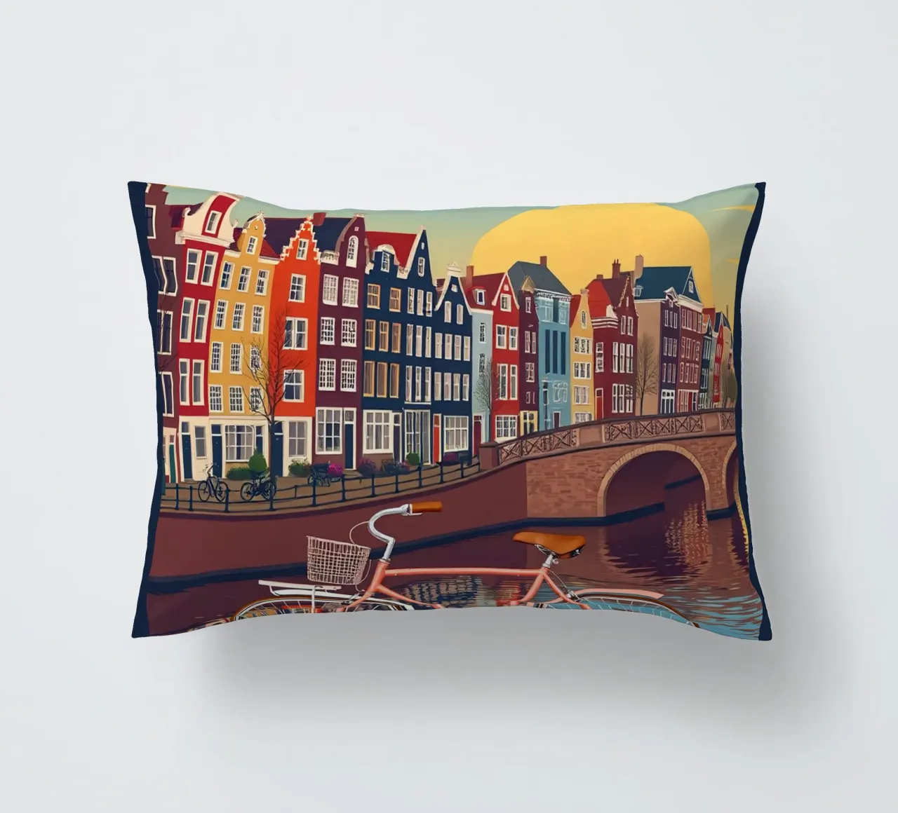 Amsterdam - Paesi Bassi Viaggio d'epoca cuscino da HicksShop