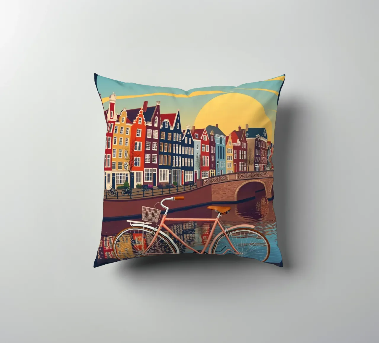 Amsterdam - Paesi Bassi Viaggio d'epoca cuscino da HicksShop