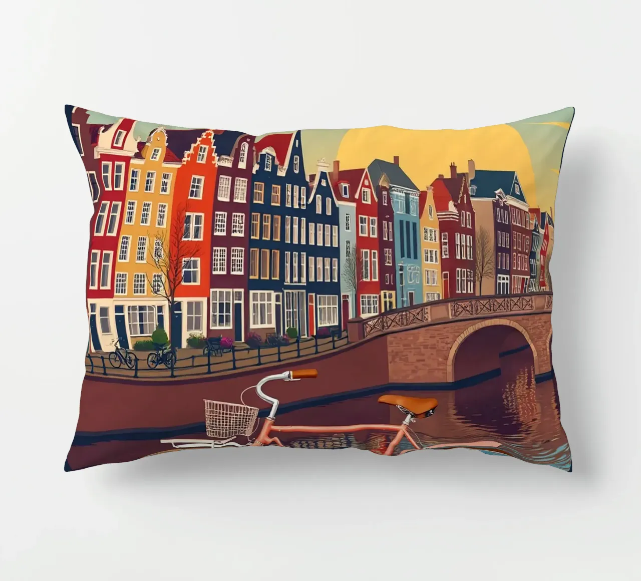 Amsterdam - Paesi Bassi Viaggio d'epoca cuscino da HicksShop