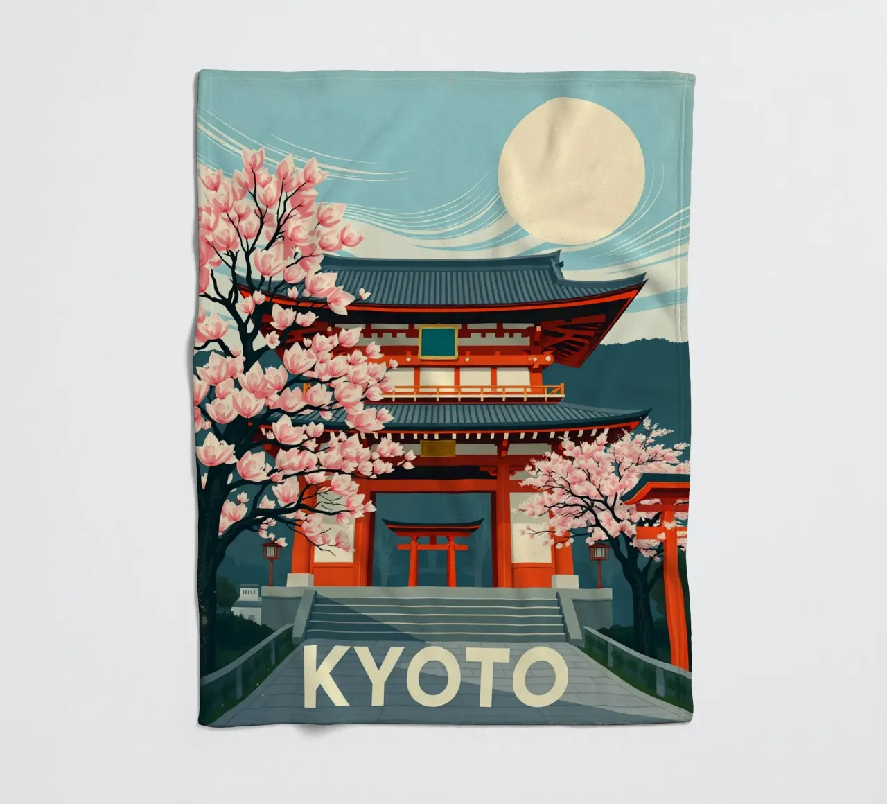 Il panorama di Kyoto in Giappone coperta in pile da HicksShop