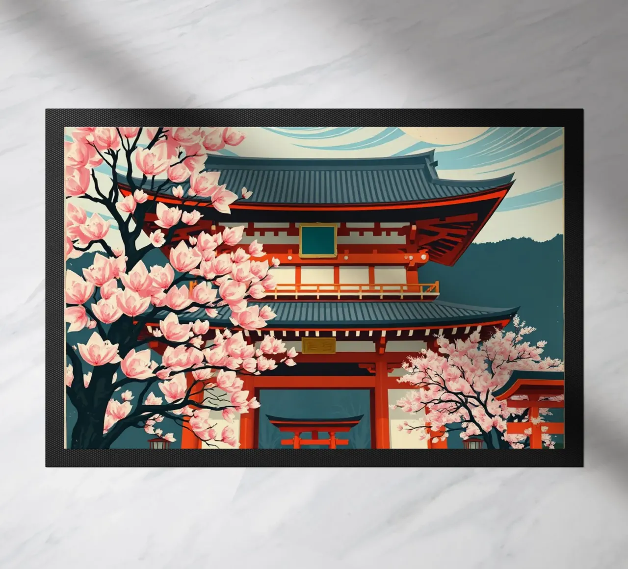 Il panorama di Kyoto in Giappone zerbino da HicksShop
