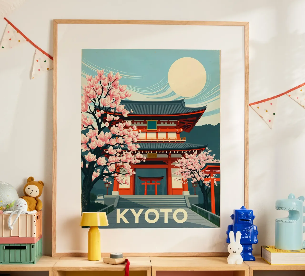Il panorama di Kyoto in Giappone carta hahnemühle da HicksShop