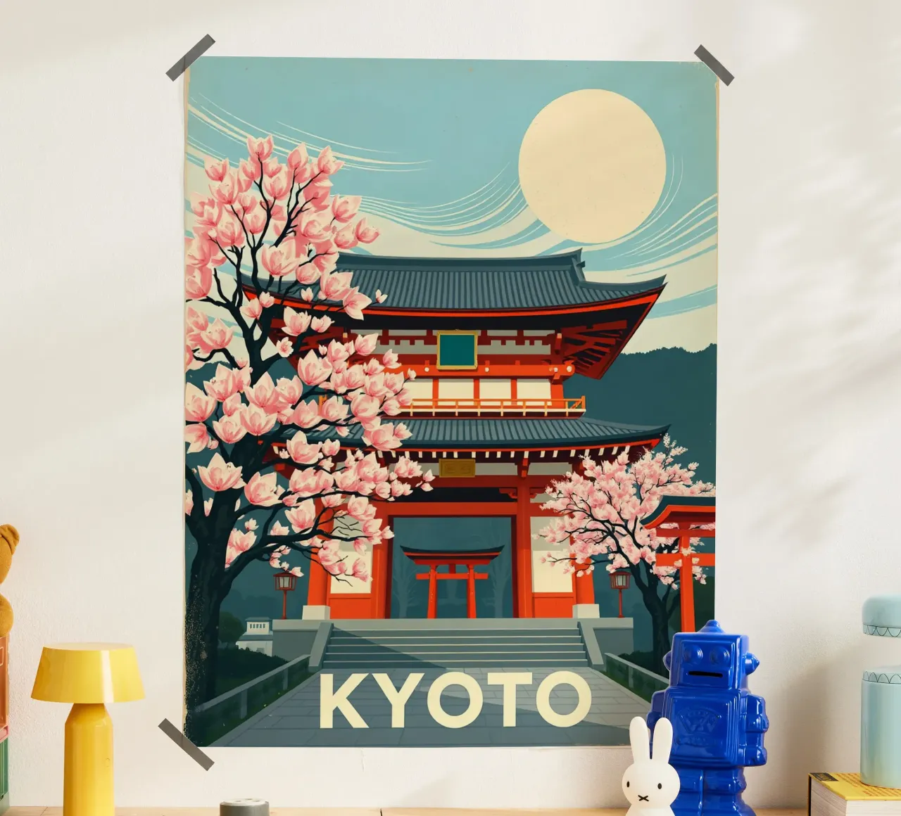 Il panorama di Kyoto in Giappone carta hahnemühle da HicksShop