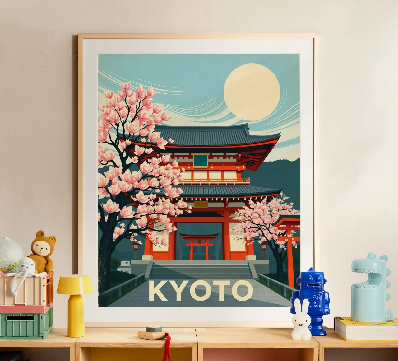 Il panorama di Kyoto in Giappone carta hahnemühle da HicksShop