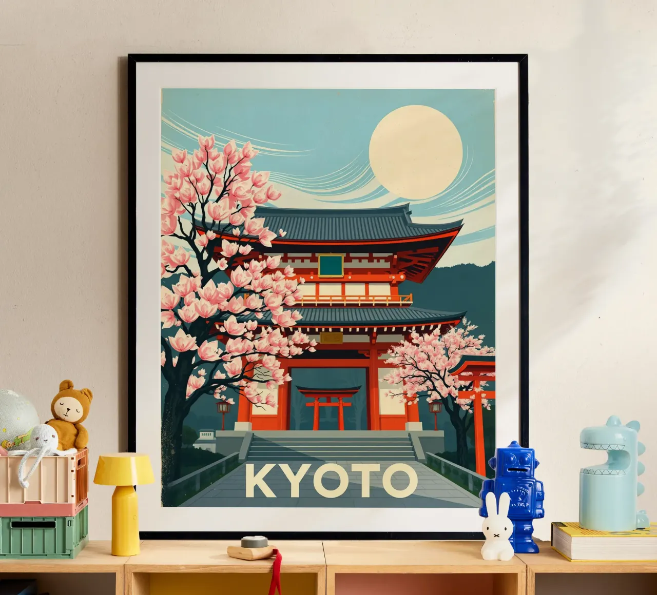 Il panorama di Kyoto in Giappone carta hahnemühle da HicksShop