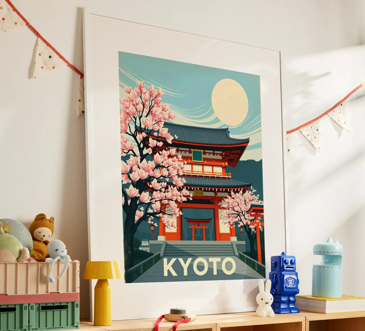 Il panorama di Kyoto in Giappone carta hahnemühle da HicksShop