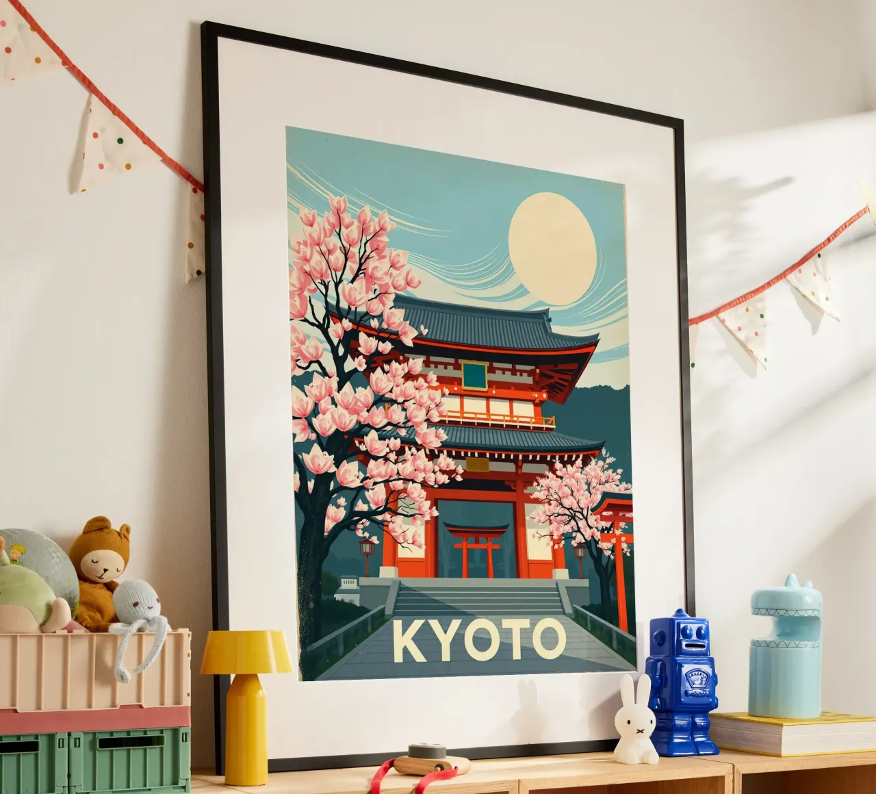 Il panorama di Kyoto in Giappone carta hahnemühle da HicksShop
