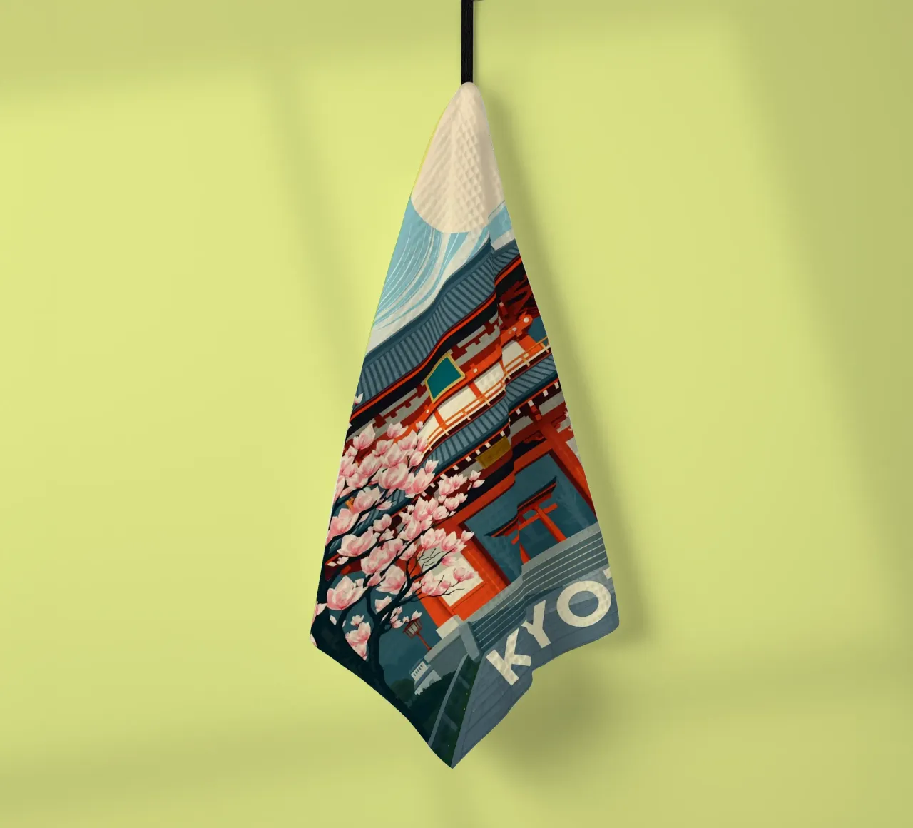 Il panorama di Kyoto in Giappone canovaccio da cucina da HicksShop