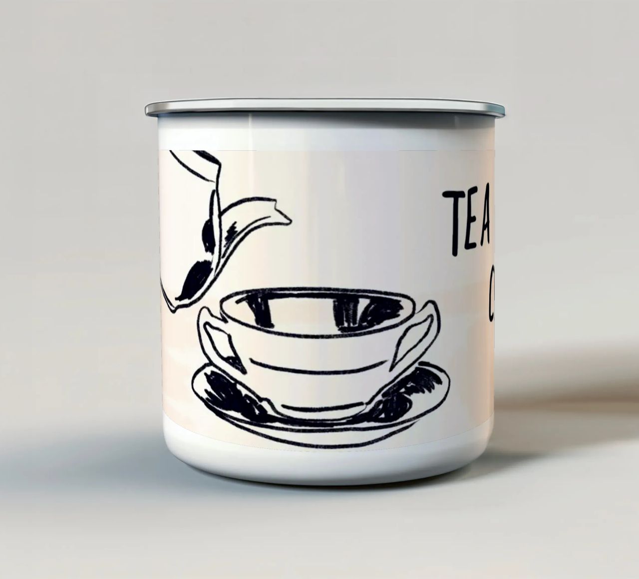L'ora del tè tazza in smalto da EDMPROJECT