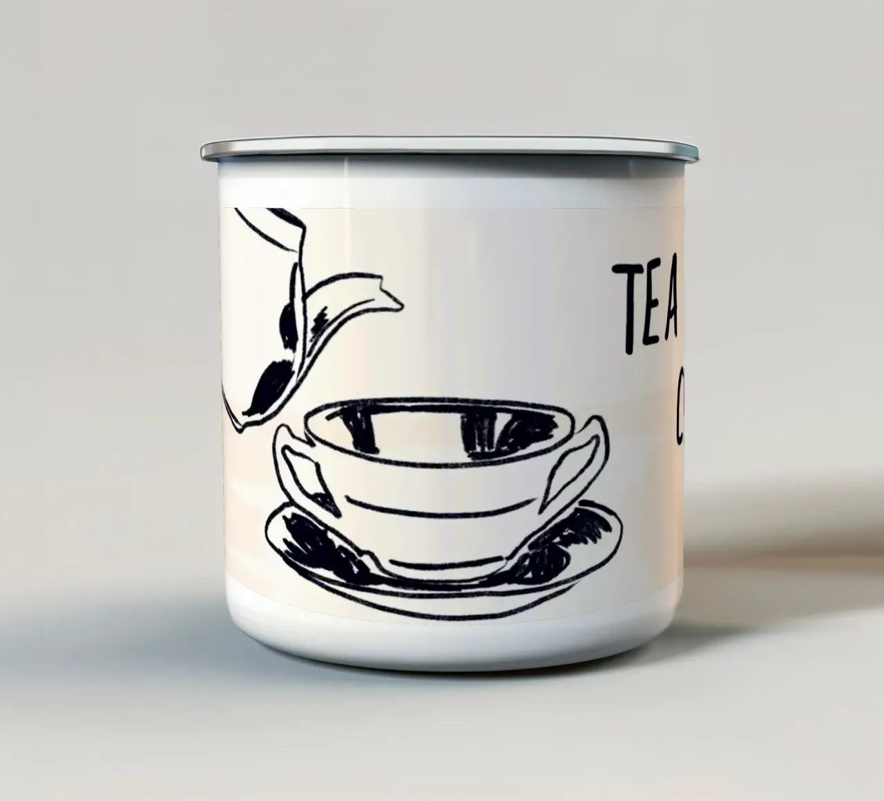 La hora del té taza de esmalte de EDMPROJECT