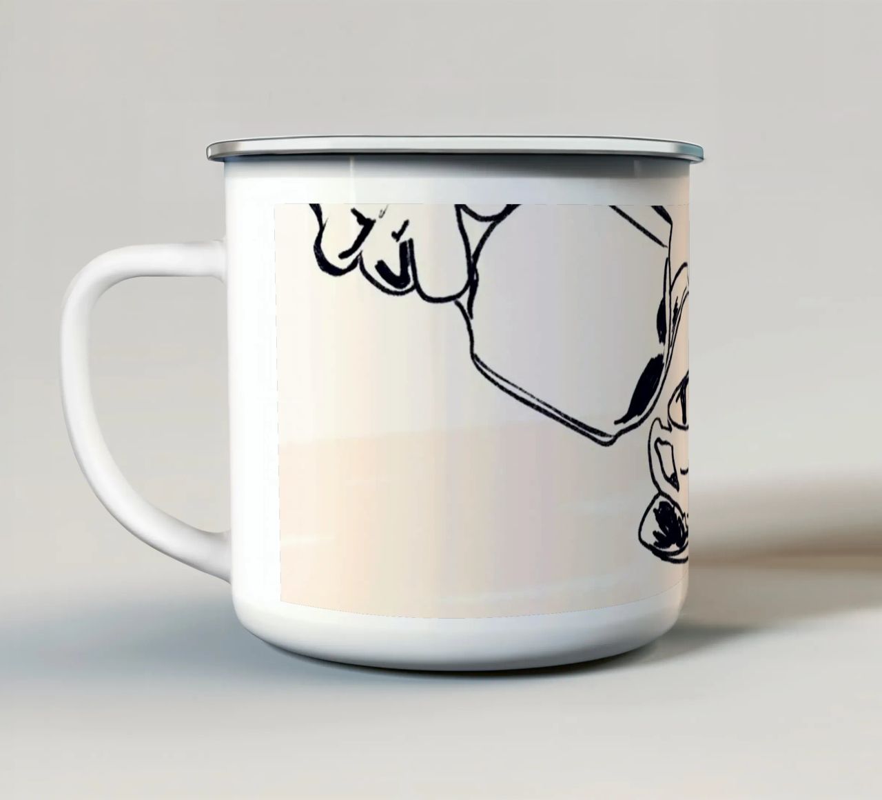 L'ora del tè tazza in smalto da EDMPROJECT