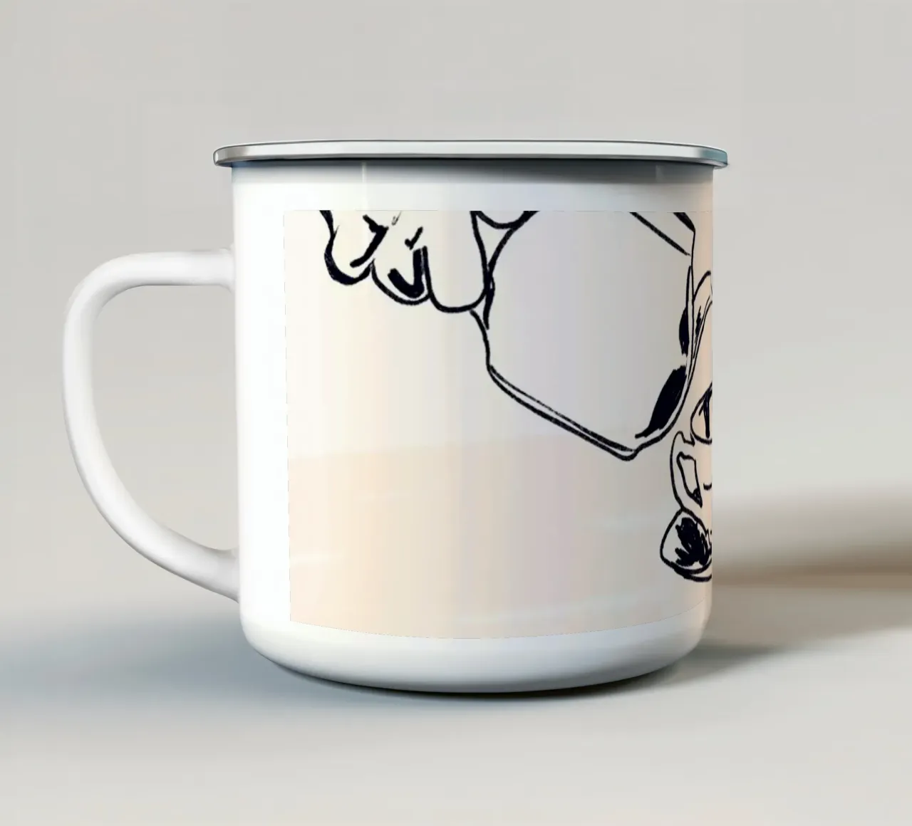 L'ora del tè tazza in smalto da EDMPROJECT