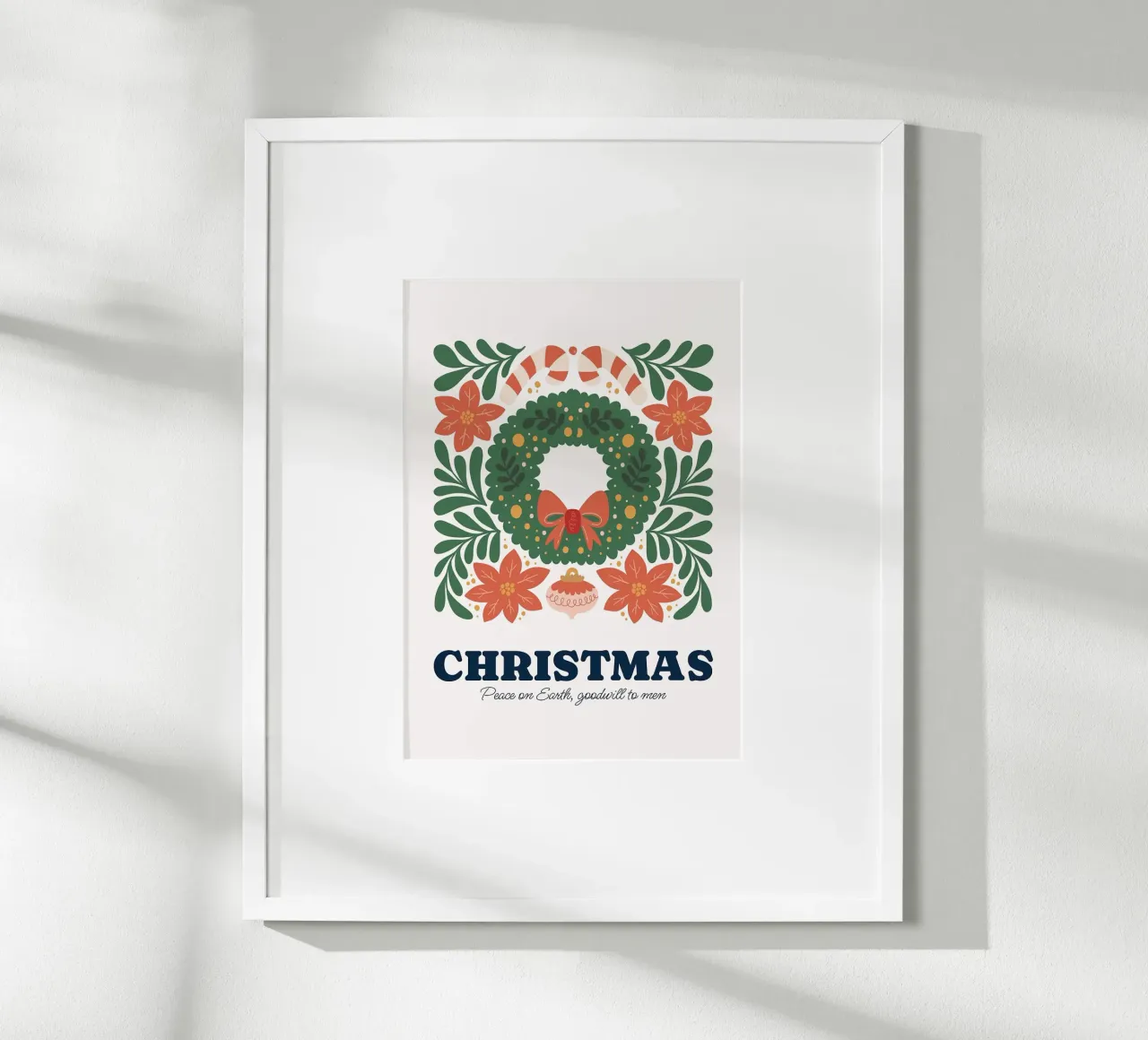 Buon Natale poster con telaio in plastica da Brandi N Huskey