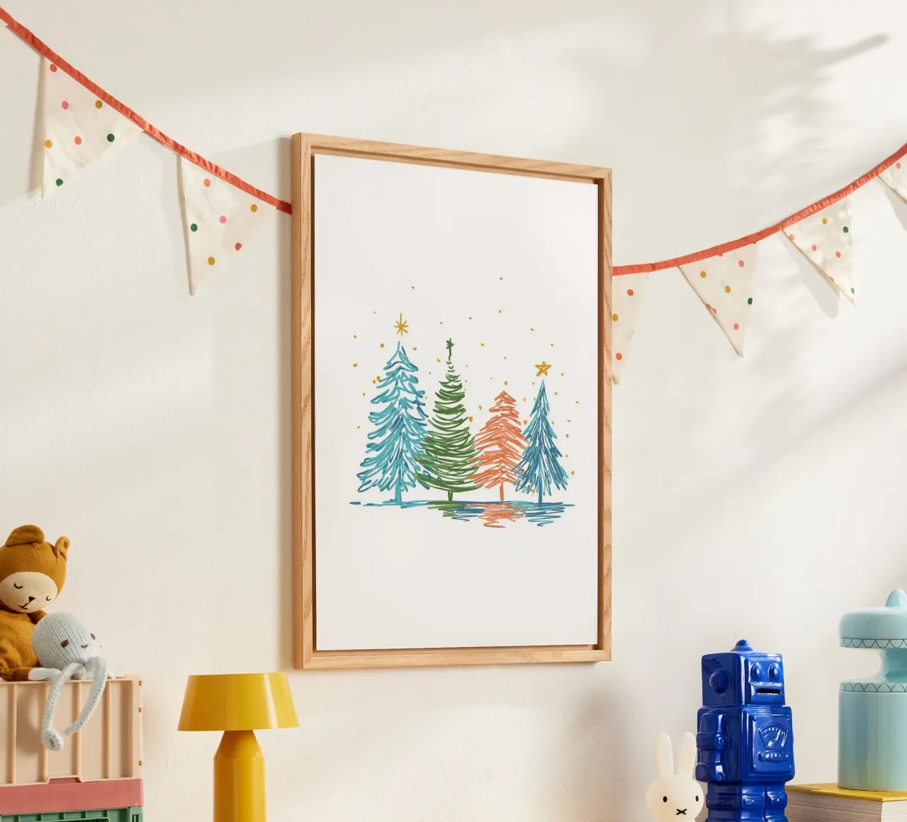 Alberi di Natale disegnati a mano plexiglass da Brandi N Huskey