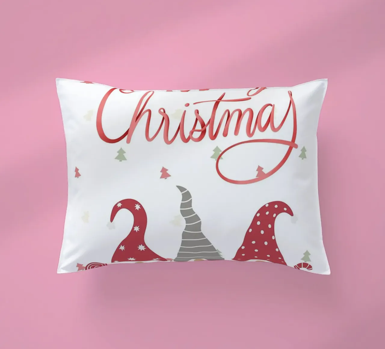 Fröhliche Weihnachtswichtel Kissen von Brandi N Huskey