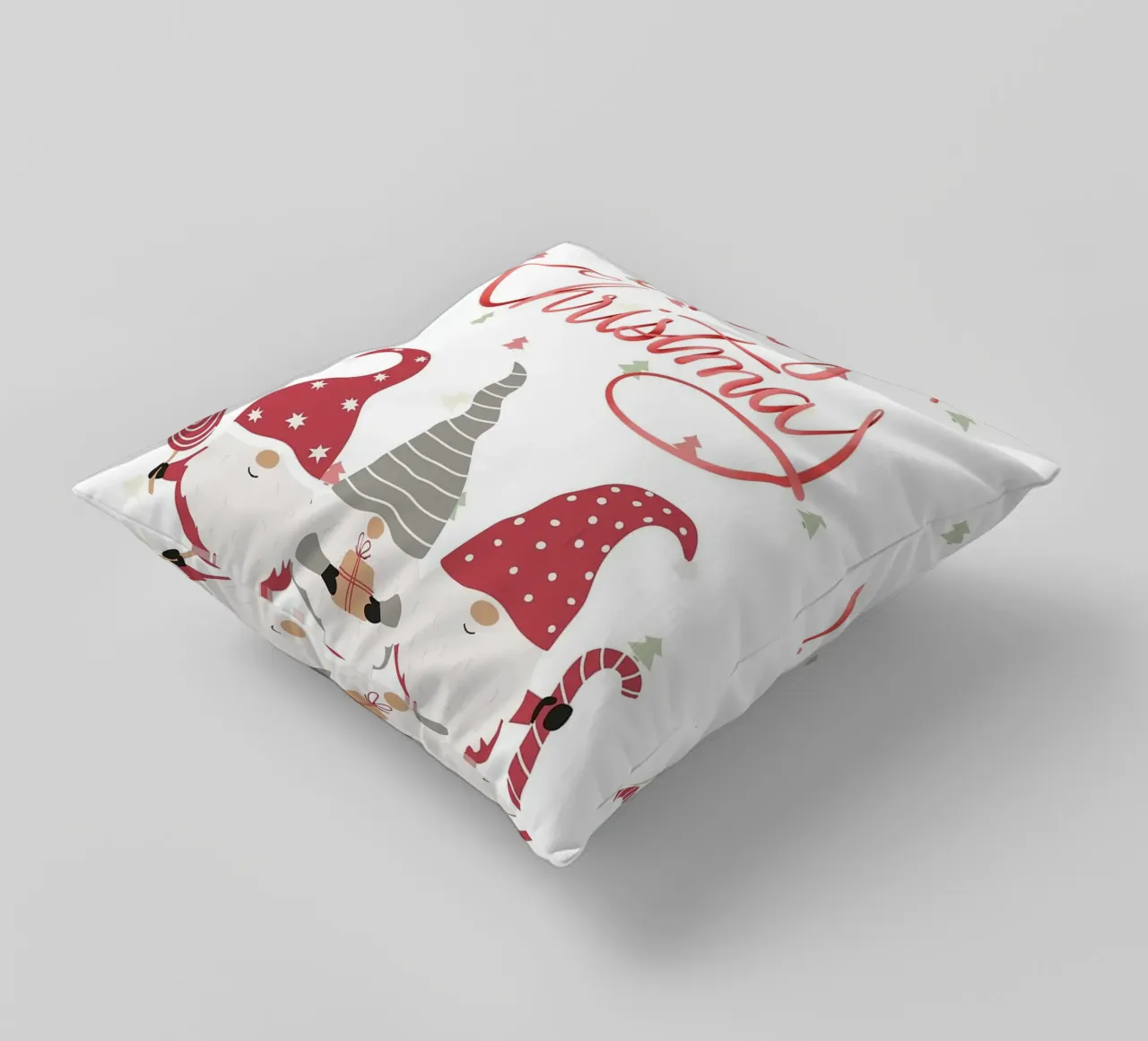 Fröhliche Weihnachtswichtel Kissen von Brandi N Huskey
