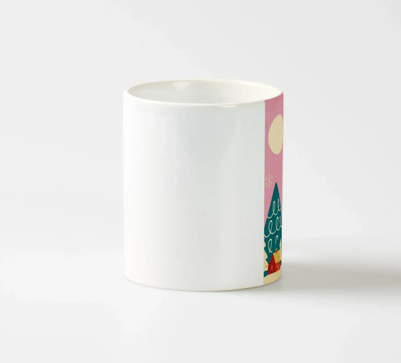 Vigilia di Natale rosa retrò tazza in ceramica da Brandi N Huskey