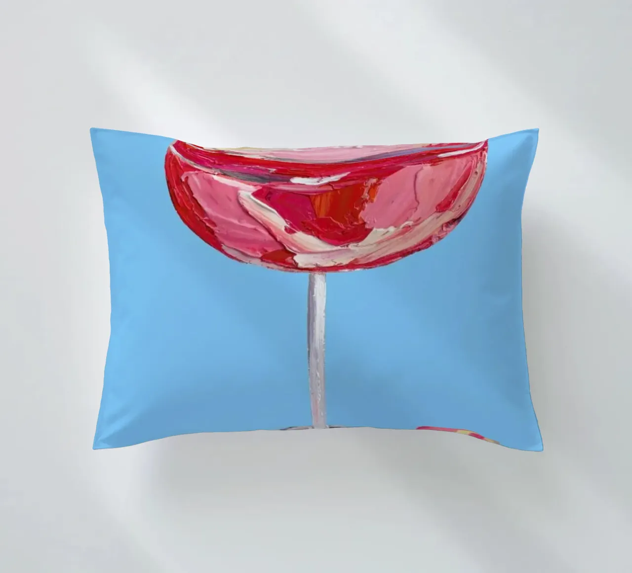 Sparkling Rose Gin Cocktail decorative cushion by Alice Straker