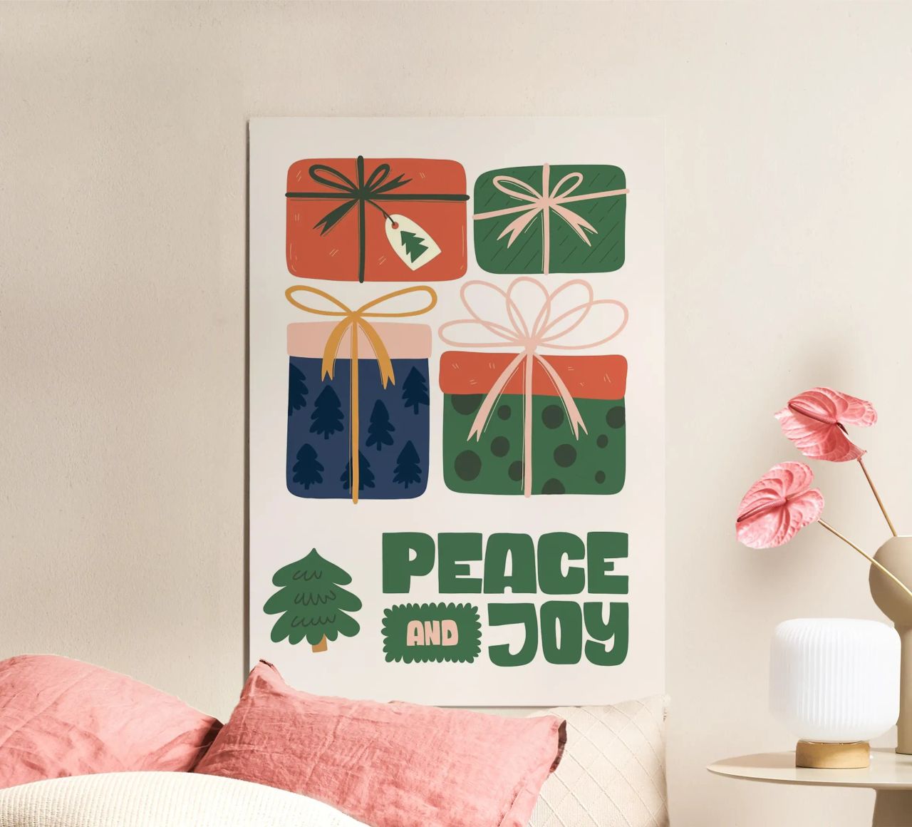 Frohe Weihnachten Poster von Brandi N Huskey