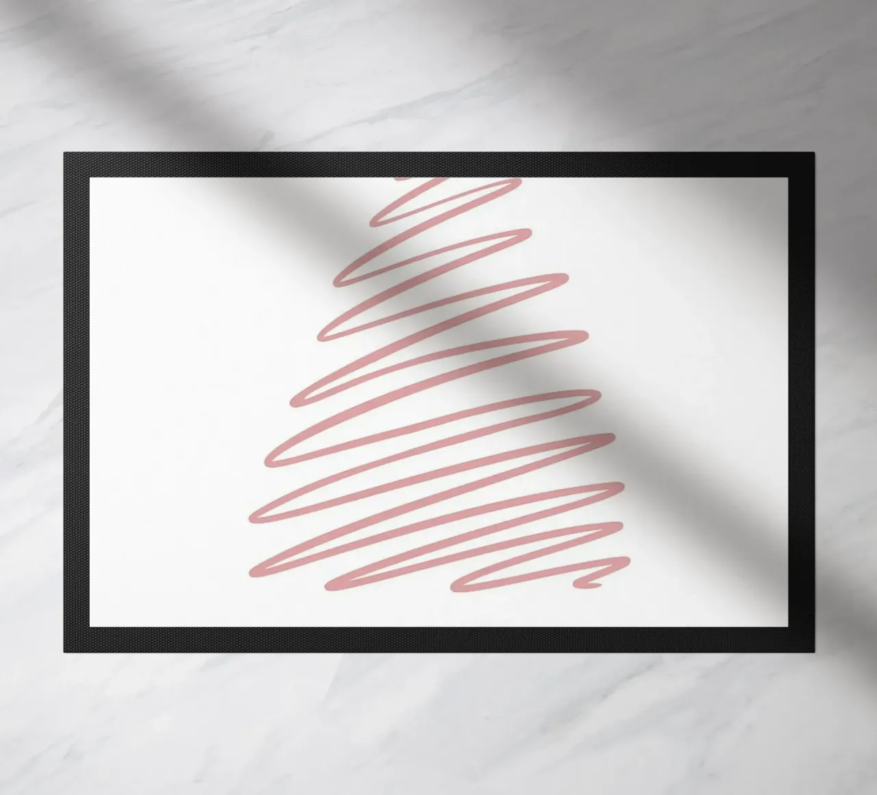 Albero di Natale rosa e felice zerbino da Brandi N Huskey