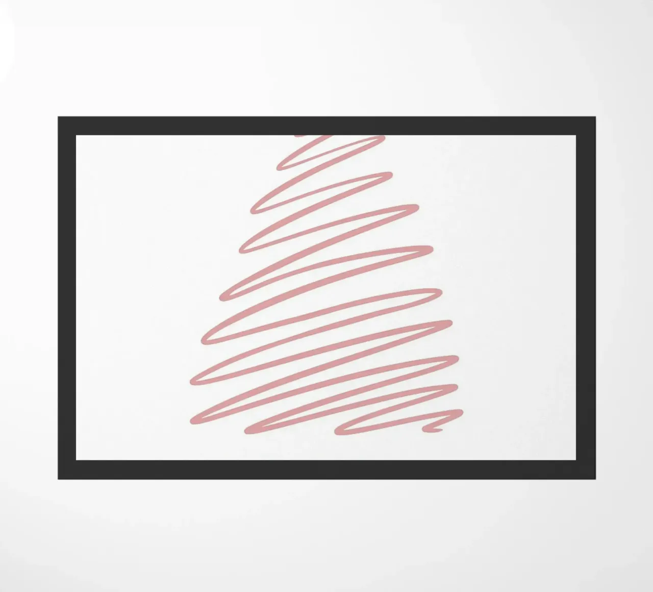 Albero di Natale rosa e felice zerbino da Brandi N Huskey