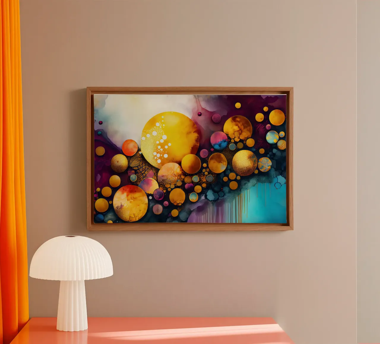 Muurkunst van Imagine canvas met Baklijst van Imagine