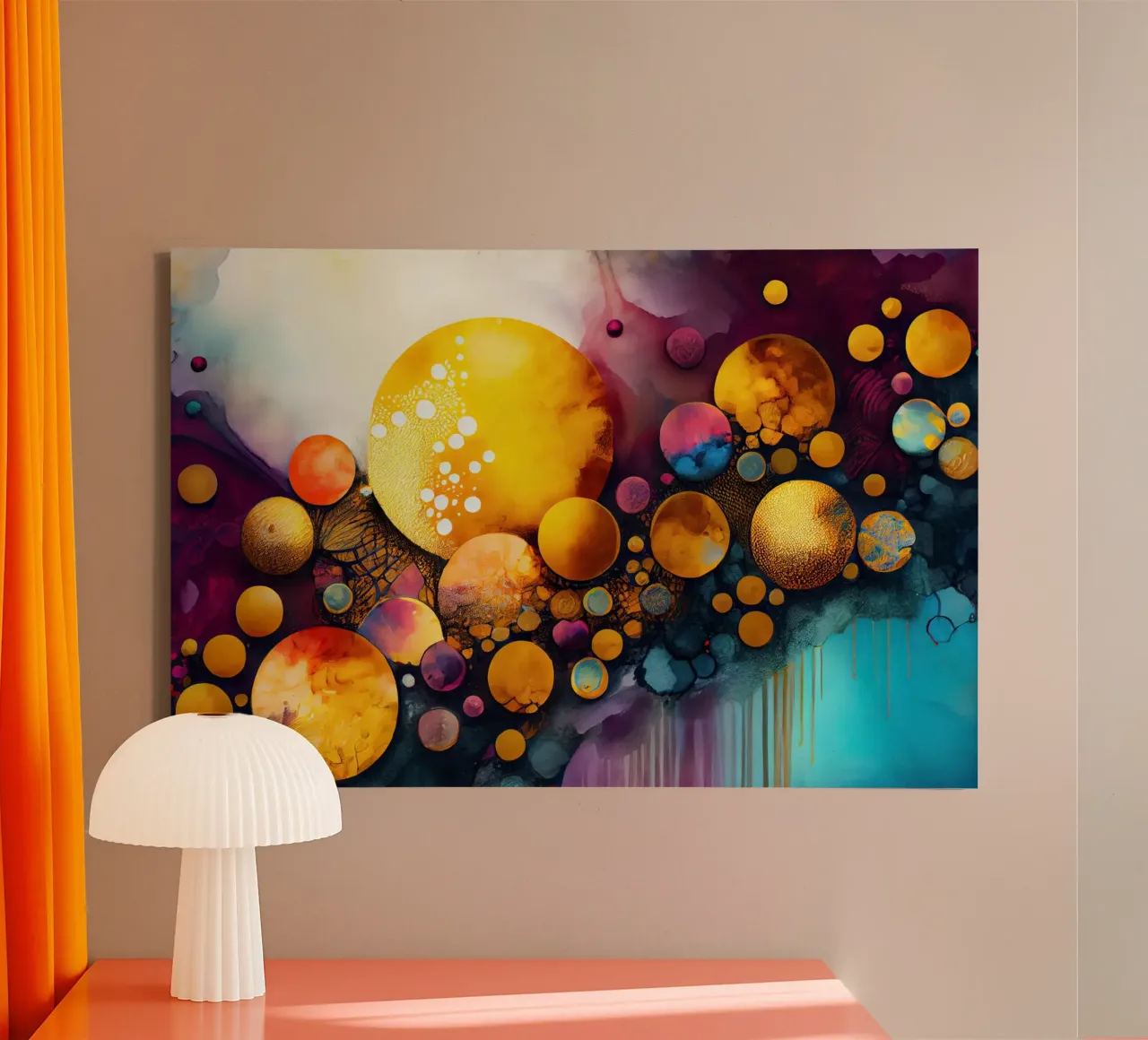Muurkunst van Imagine canvas met Baklijst van Imagine