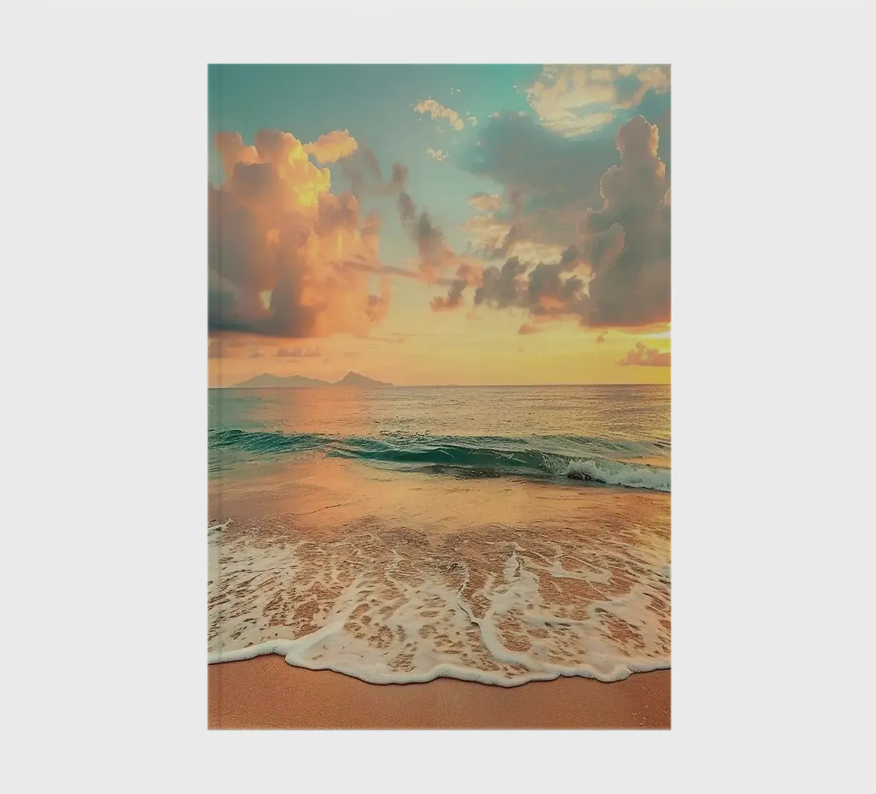 Sunset sandy Sea Beach notebook by book