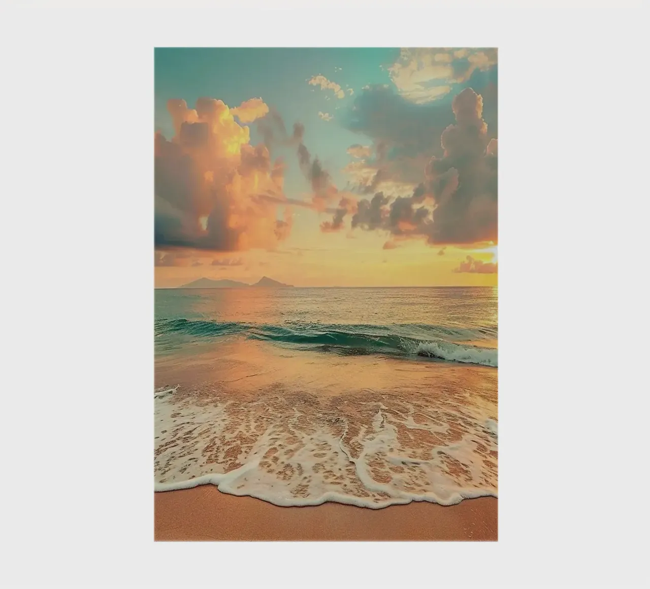 Sunset sandy Sea Beach notebook by book