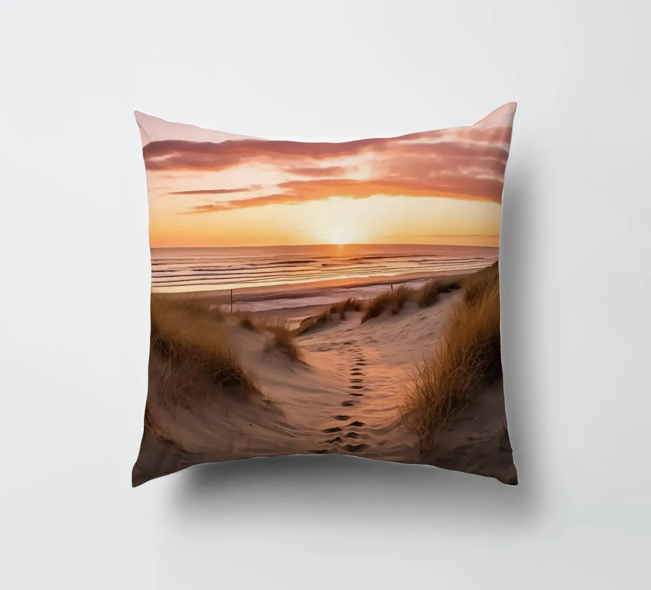 Tramonto in spiaggia cuscino da book