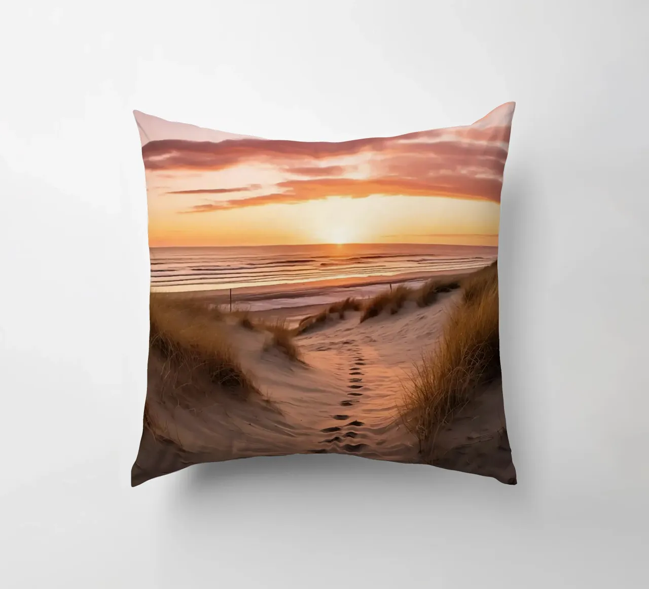 Tramonto in spiaggia cuscino da book