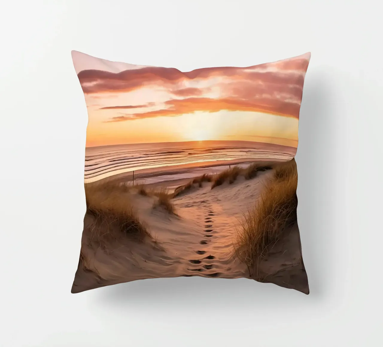 Tramonto in spiaggia cuscino da book