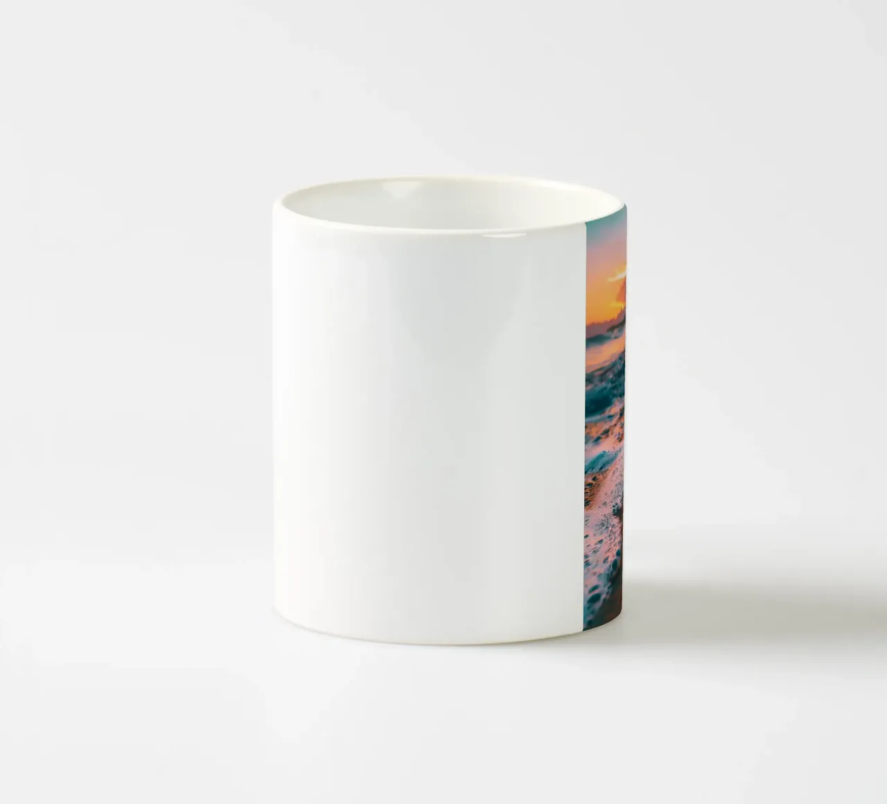 Tartaruga marina Tramonto Spiaggia Oceano Mare Sabbia tazza in ceramica da book