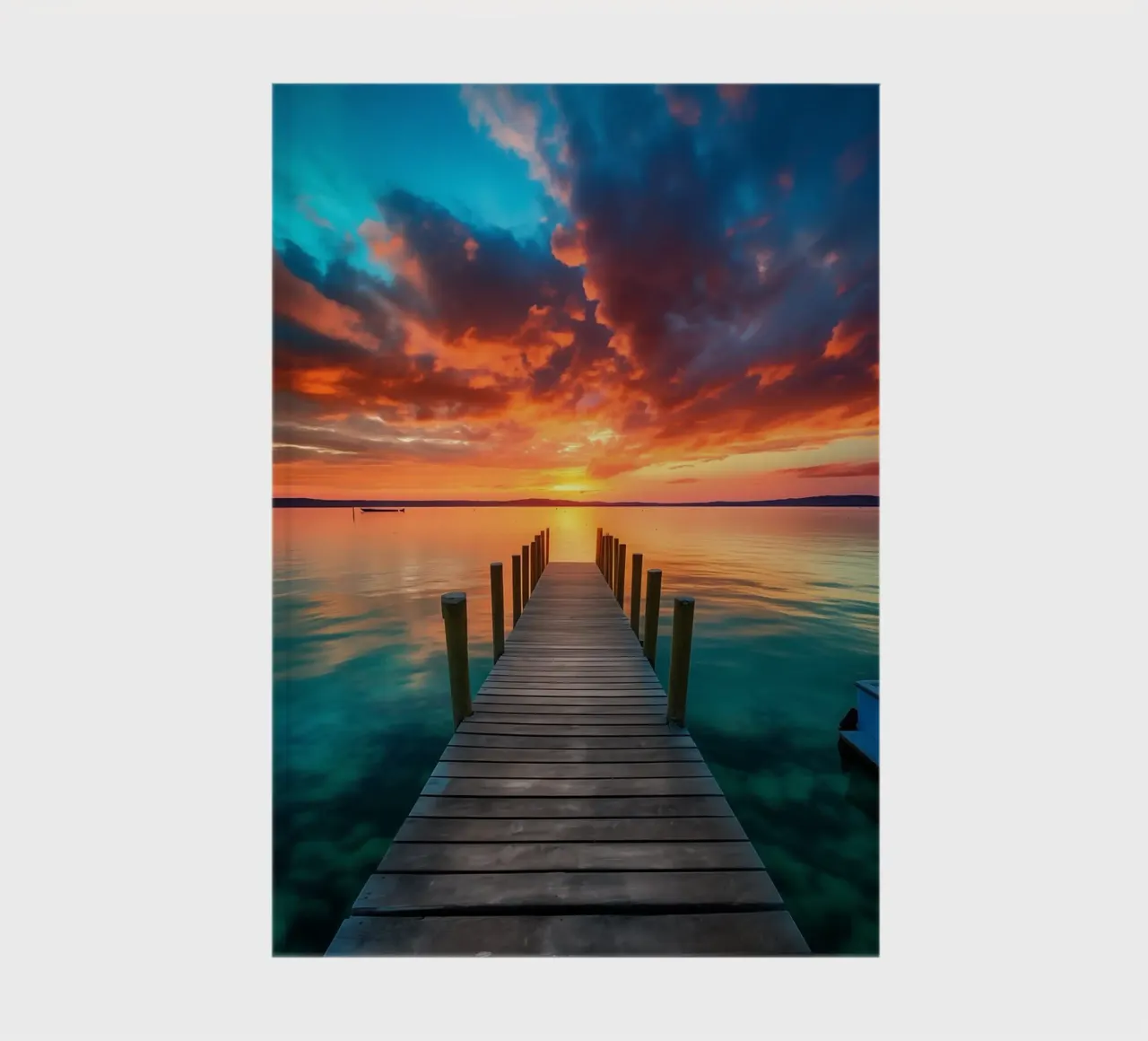 Pier sunset at the sea notebook by book