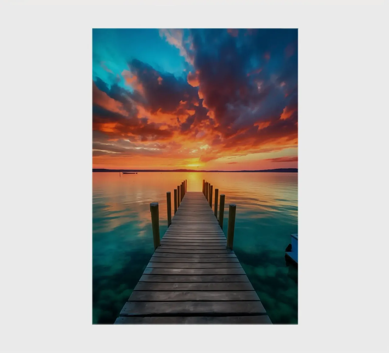Pier sunset at the sea notebook by book