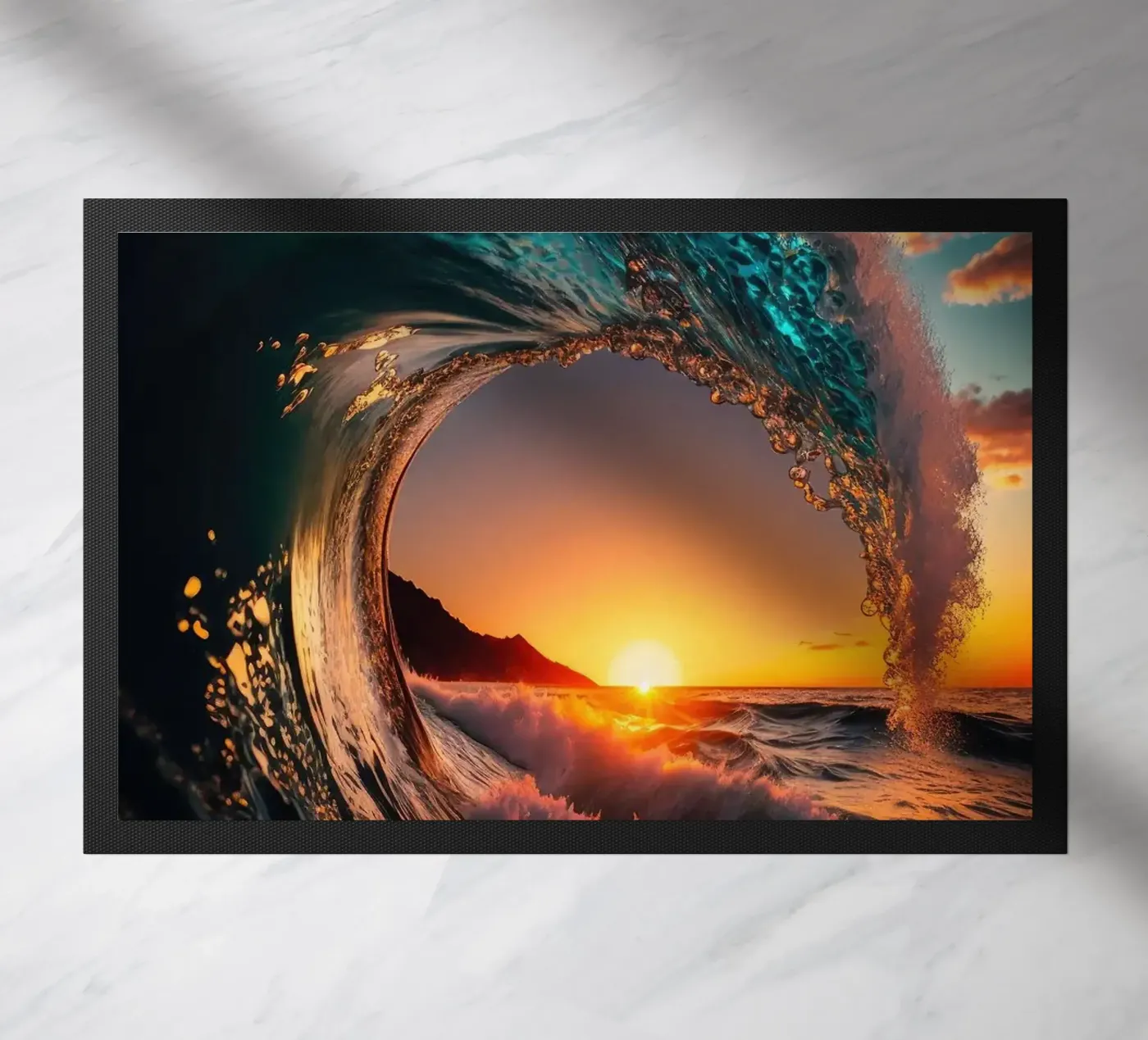 Sunset Wave Fußmatte von book