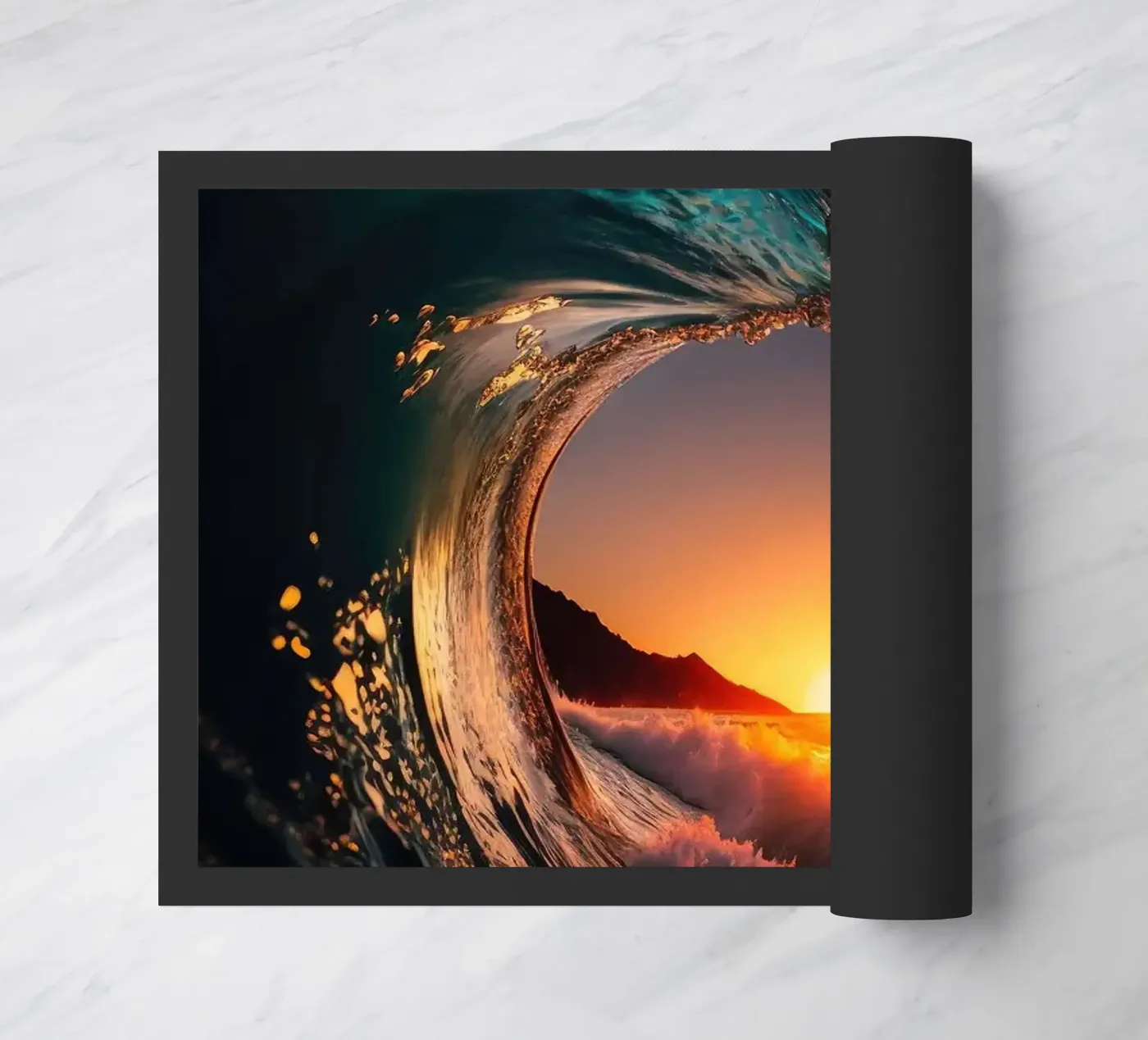 Sunset Wave Fußmatte von book