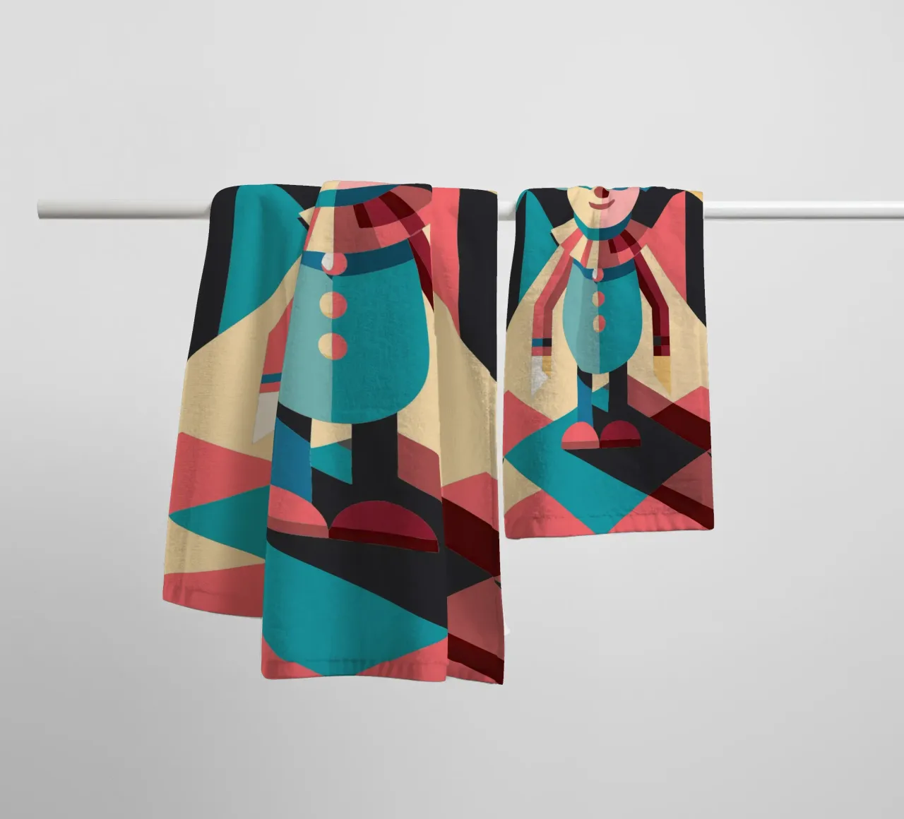 clown man vector towel by zaidza