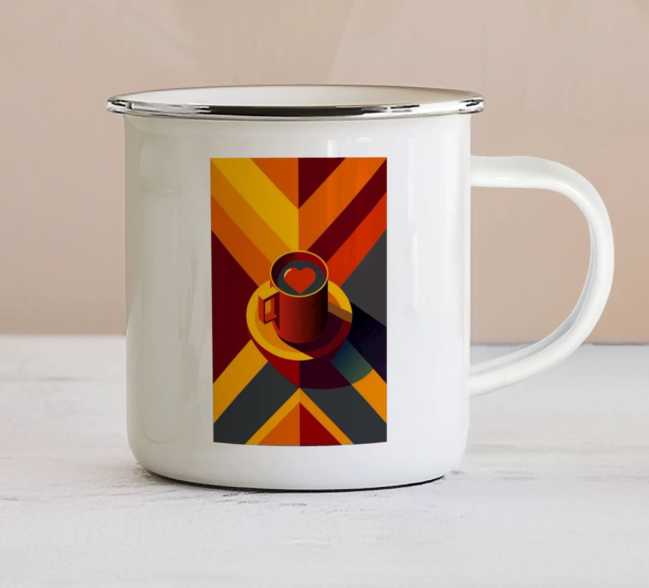 caffè vettoriale tazza in smalto da zaidza