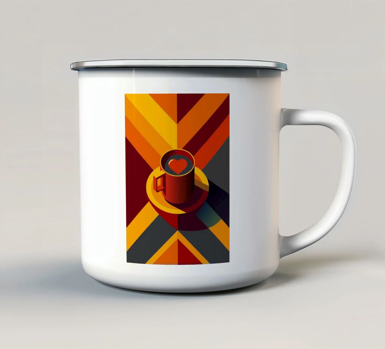 caffè vettoriale tazza in smalto da zaidza