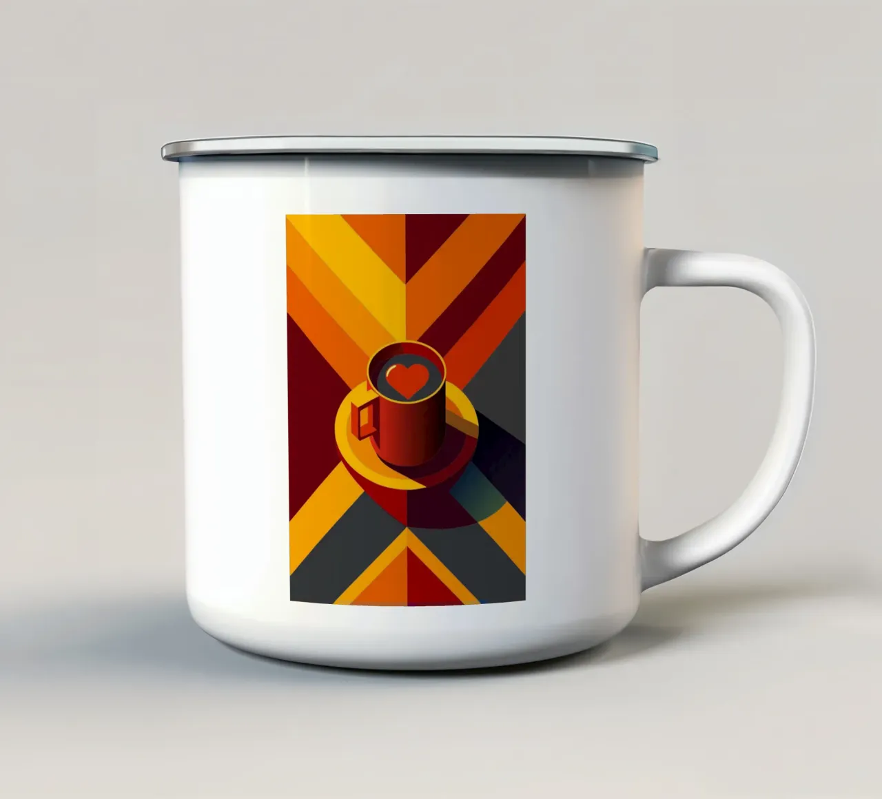 caffè vettoriale tazza in smalto da zaidza