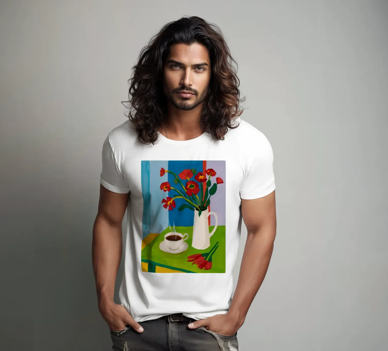 Caffè del mattino Tulipani t-shirt da Tiga Bersama