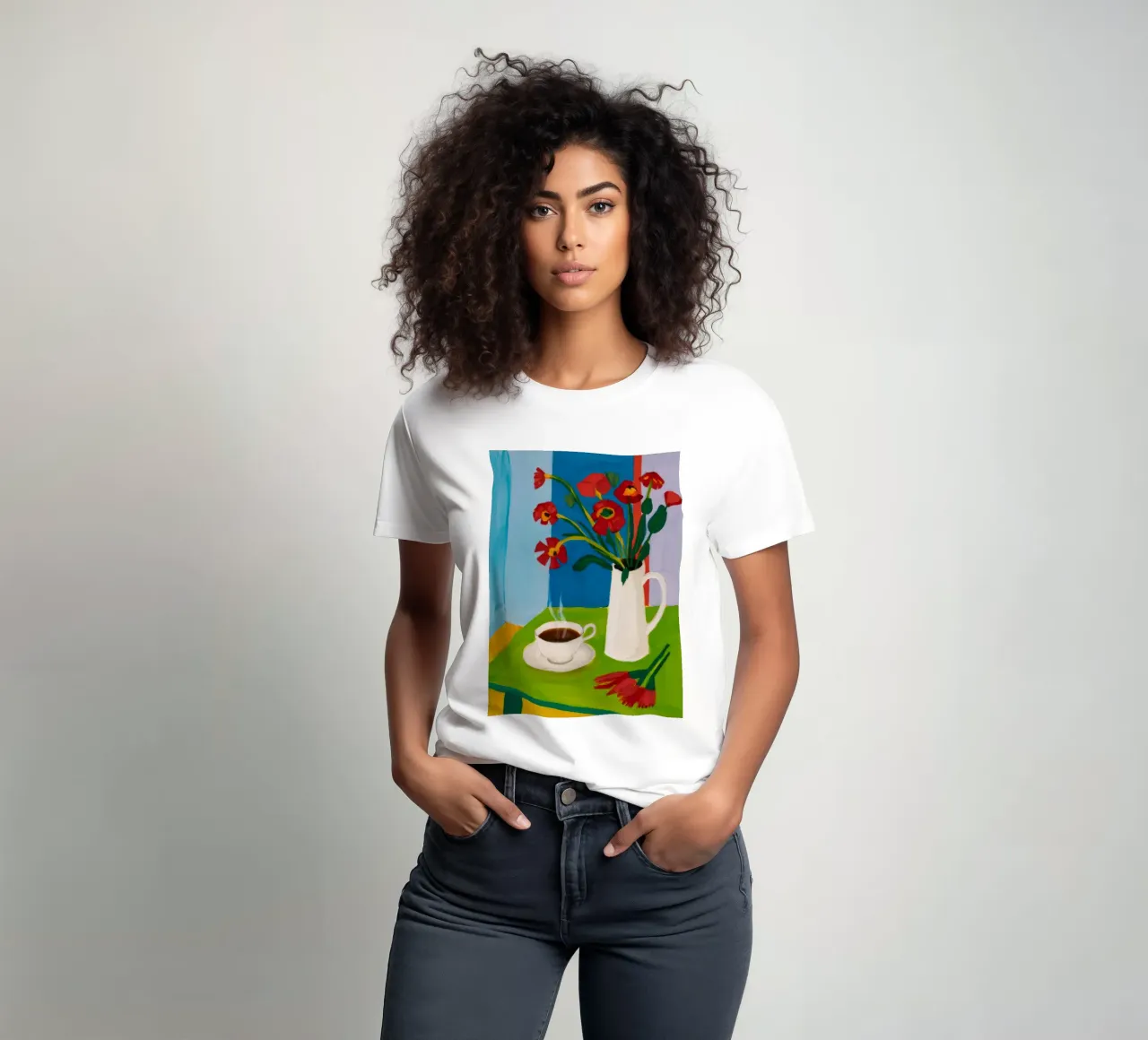 Caffè del mattino Tulipani t-shirt da Tiga Bersama