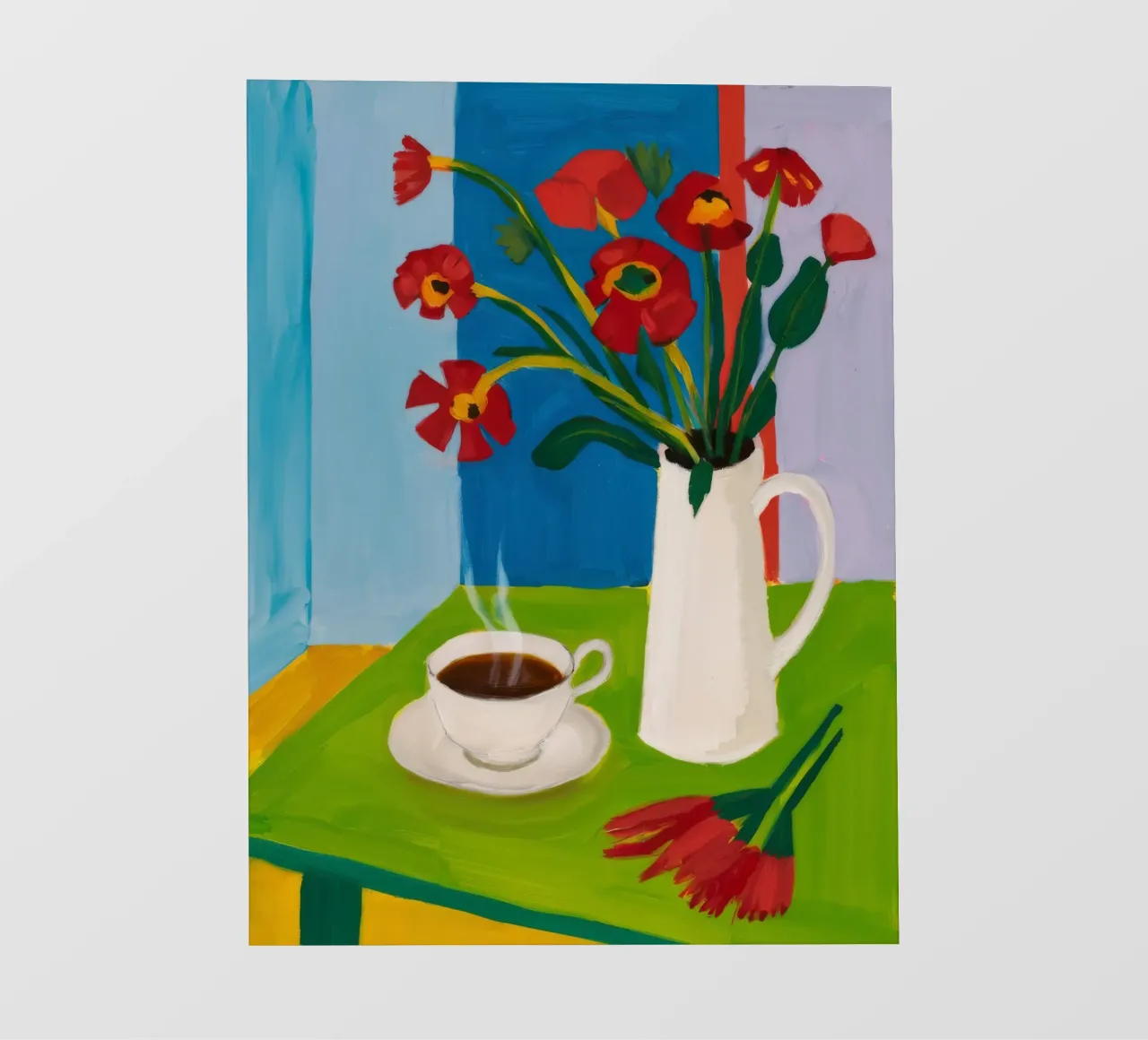 Caffè del mattino Tulipani telo in pvc da Tiga Bersama