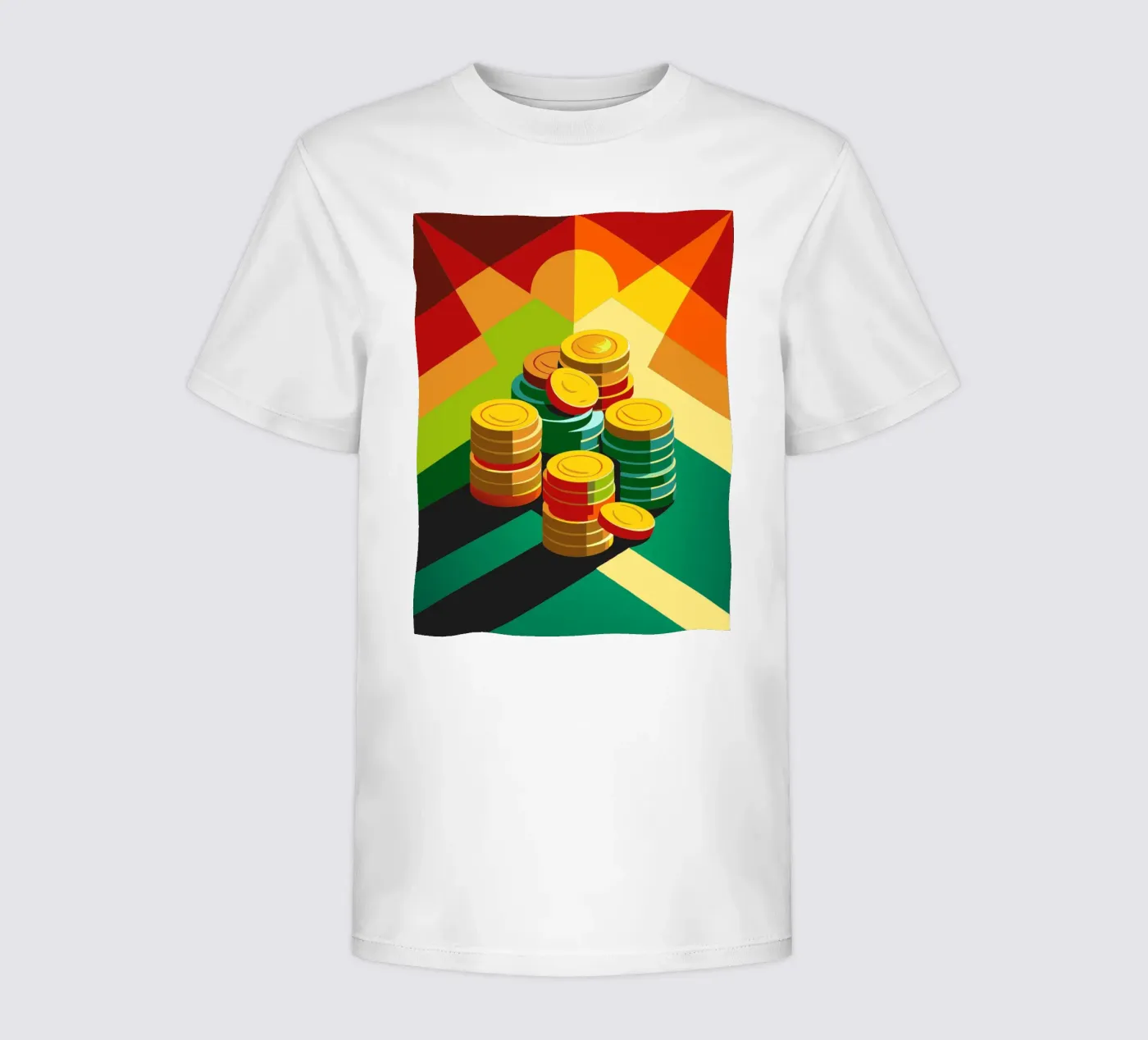 vettore di monete t-shirt bambini da zaidza