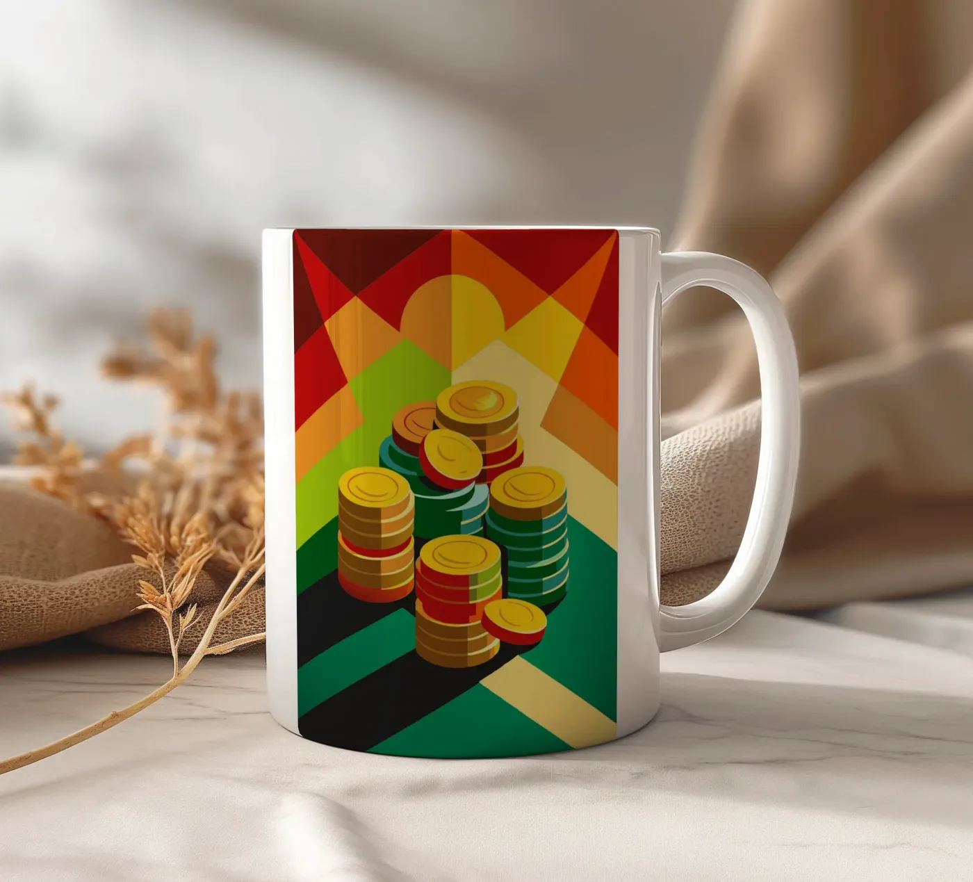 coin vector ceramic mug by zaidza